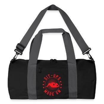 Mode abdos de Fitness Fanatics sur la salle de gymnase de calistnique - Sac de sport recyclé - noir/gris graphite - Devant