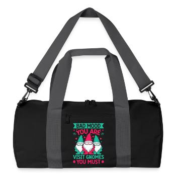Nain de jardin mauvaise humeur Visite Gnomes Tu dois - Sac de sport recyclé - noir/gris graphite - Devant