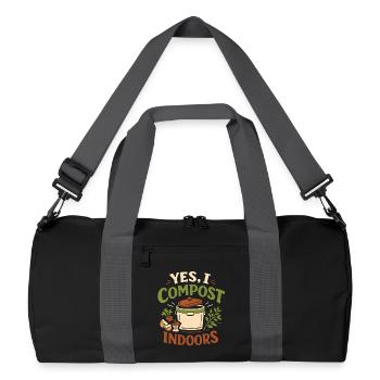 Compost indoor | Urban Gardening - Recycled Duffel Bag - black/graphite grey - Front