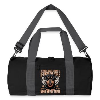 Rottweiler Rottweiler Rottie Race de chien - Sac de sport recyclé - noir/gris graphite - Devant