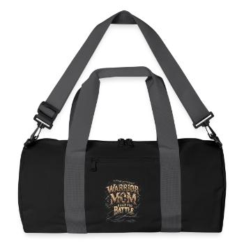 Krieger-Mutter - Recycelte Duffel Bag - Schwarz/Graphitgrau - Vorne