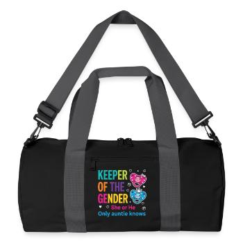 Révélation du sexe : la gardienne du genre que la tante connaît - Sac de sport recyclé - noir/gris graphite - Devant