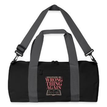 Poetcore Poet Poesie Dark Academia Geschenk - Recycelte Duffel Bag - Schwarz/Graphitgrau - Vorne