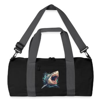 Grand requin blanc Grand requin blanc - Sac de sport recyclé - noir/gris graphite - Devant