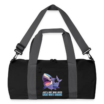 Grand requin blanc Grand requin blanc - Sac de sport recyclé - noir/gris graphite - Devant