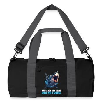 Grand requin blanc Grand requin blanc - Sac de sport recyclé - noir/gris graphite - Devant