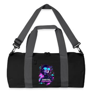 Dreamer Cyberpunk Girl Digitale - Sac de sport recyclé - noir/gris graphite - Devant