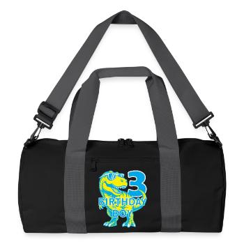 DINO 3 YEARS DINOSAUR 3RD BIRTHDAY - Recycled Duffel Bag - black/graphite grey - Front