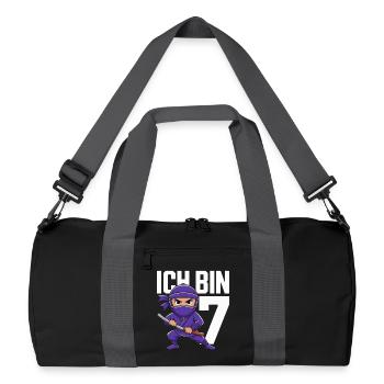 Je suis un ninja de sept ans - Sac de sport recyclé - noir/gris graphite - Devant