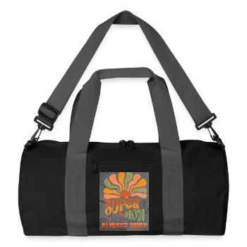 Supermom always busy - Recycled Duffel Bag - black/graphite grey - Front