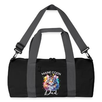 Maine Coon Dad - Recycled Duffel Bag - black/graphite grey - Front