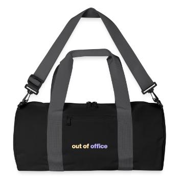 out of office - Recycelte Duffel Bag - Schwarz/Graphitgrau - Vorne