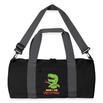 T-REX blague dinosaures Cadeau Tyrannosaurus Rex - Sac de sport recyclé - noir/gris graphite - Devant