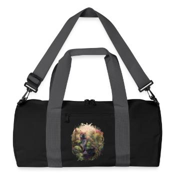 Chat sauvage dans la forêt - Sac de sport recyclé - noir/gris graphite - Devant