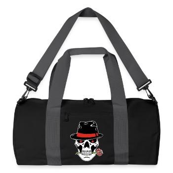 Crâne de gangster - Sac de sport recyclé - noir/gris graphite - Devant