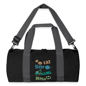Baggerfahrer - Recycelte Duffel Bag - Schwarz/Graphitgrau - Vorne