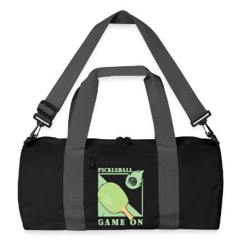 Pickleball Spieler - Recycelte Duffel Bag - Schwarz/Graphitgrau - Vorne