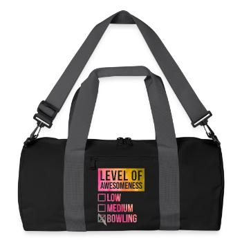 Bowling - Recycled Duffel Bag - black/graphite grey - Front