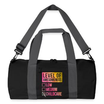 Garde d’enfants - Sac de sport recyclé - noir/gris graphite - Devant