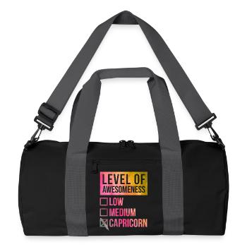 Steinbock - Recycelte Duffel Bag - Schwarz/Graphitgrau - Vorne