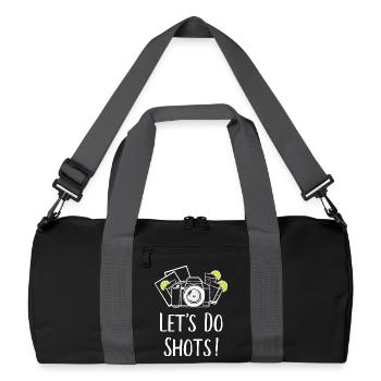 Let's do Shots Fotografie Humor - Recycelte Duffel Bag - Schwarz/Graphitgrau - Vorne