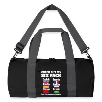 Langues Sixpack - Sac de sport recyclé - noir/gris graphite - Devant