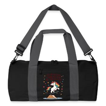 Skateboard Unicorn - Recycled Duffel Bag - black/graphite grey - Front