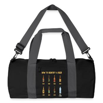 Bier-Identifizierungs-Guide - Recycelte Duffel Bag - Schwarz/Graphitgrau - Vorne