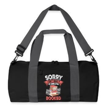 Humor Book and Reading Black and Pink - Recycled Duffel Bag - black/graphite grey - Front