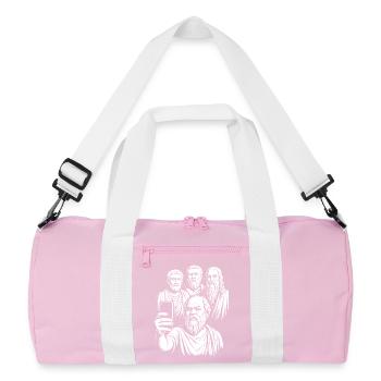 Ancient Greek Philosophers Selfie - Recycled Duffel Bag - pink/white - Front