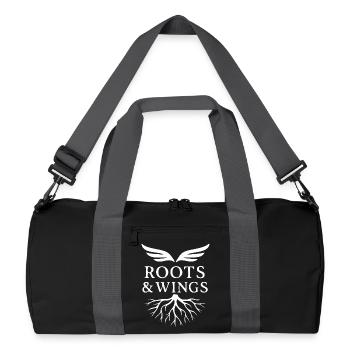 Racines et ailes - Liberté et origine - Sac de sport recyclé - noir/gris graphite - Devant