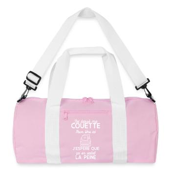 Couette Attaque le Matin - Sac de sport recyclé - rose/blanc - Devant