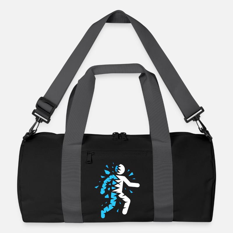 Blaue explodierte Silhouette Recycelte Duffel Bag