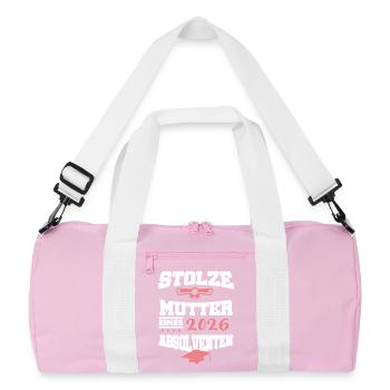 Stolze Mutter Absolvent 2026 Bachelor Master - Recycelte Duffel Bag - Rosa/Weiß - Vorne