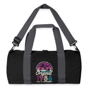 40e anniversaire Rétro Cadeau 1986 - Sac de sport recyclé - noir/gris graphite - Devant