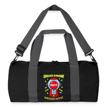 Petite sortie à grande mise en jeu - Sac de sport recyclé - noir/gris graphite - Devant