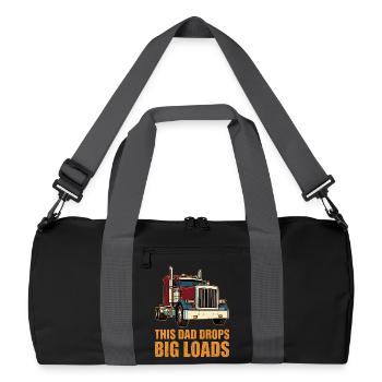 Routier Chauffeur de semi-remorque Père Père - Sac de sport recyclé - noir/gris graphite - Devant