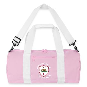 Pazifikes Paradies Kalifornien - Recycelte Duffel Bag - Rosa/Weiß - Vorne