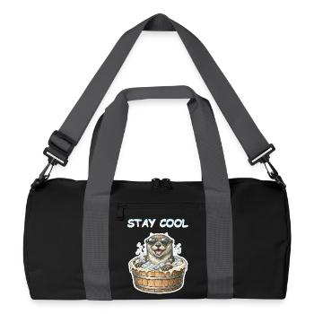 Stay Cool Eisbaden Otter - Recycelte Duffel Bag - Schwarz/Graphitgrau - Vorne