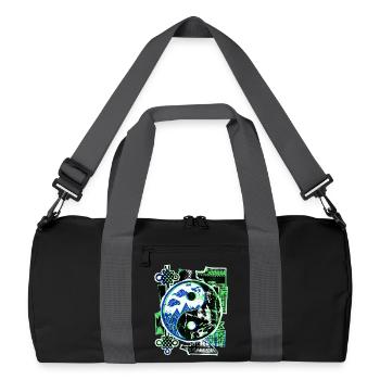 Yin et Yang asiatique - Sac de sport recyclé - noir/gris graphite - Devant