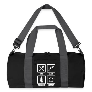 Manger Dormir Surf à voile Répéter - Sac de sport recyclé - noir/gris graphite - Devant