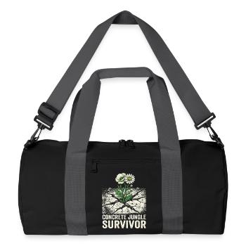 Survivant de la jungle de béton - Sac de sport recyclé - noir/gris graphite - Devant