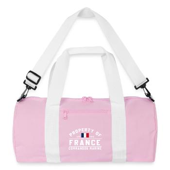 Propriété de France Commandos Marine - Sac de sport recyclé - rose/blanc - Devant