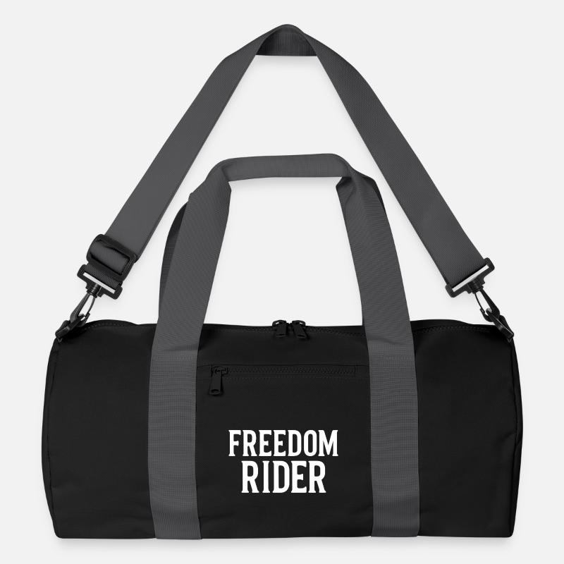Freedom Rider – Freier Geist - Recycelte Duffel Bag - Schwarz/Graphitgrau