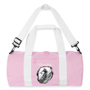Downhiller weiß - Recycelte Duffel Bag - Rosa/Weiß - Vorne