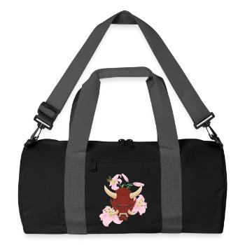 Oni x Lys roses - Sac de sport recyclé - noir/gris graphite - Devant