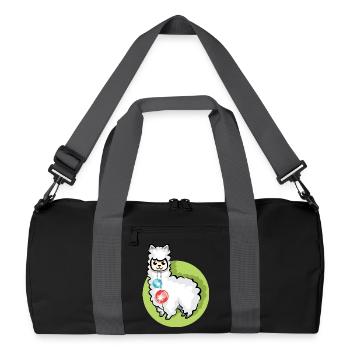 alpaca xmas balls christmas lama symbol Alpaka - Recycelte Duffel Bag - Schwarz/Graphitgrau - Vorne