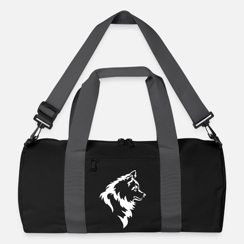 Spitz Kopf "Black Edition" - Recycelte Duffel Bag - Schwarz/Graphitgrau
