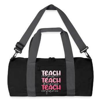 Lehrer-Lehren Mitgefühl, Freundlichkeit und Selbstvertrauen - Recycelte Duffel Bag - Schwarz/Graphitgrau - Vorne