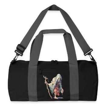 Mage de la Forêt Effrayant – Sorcier de la Dark Fantasy - Sac de sport recyclé - noir/gris graphite - Devant